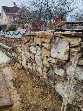 Waynesboro Wall — stone rebuilding project by Poor Boys' Enterprises, photo 4