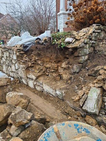 Waynesboro Wall — stone rebuilding project by Poor Boys' Enterprises, photo 3