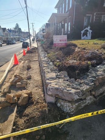 Waynesboro Wall — stone rebuilding project by Poor Boys' Enterprises, photo 8